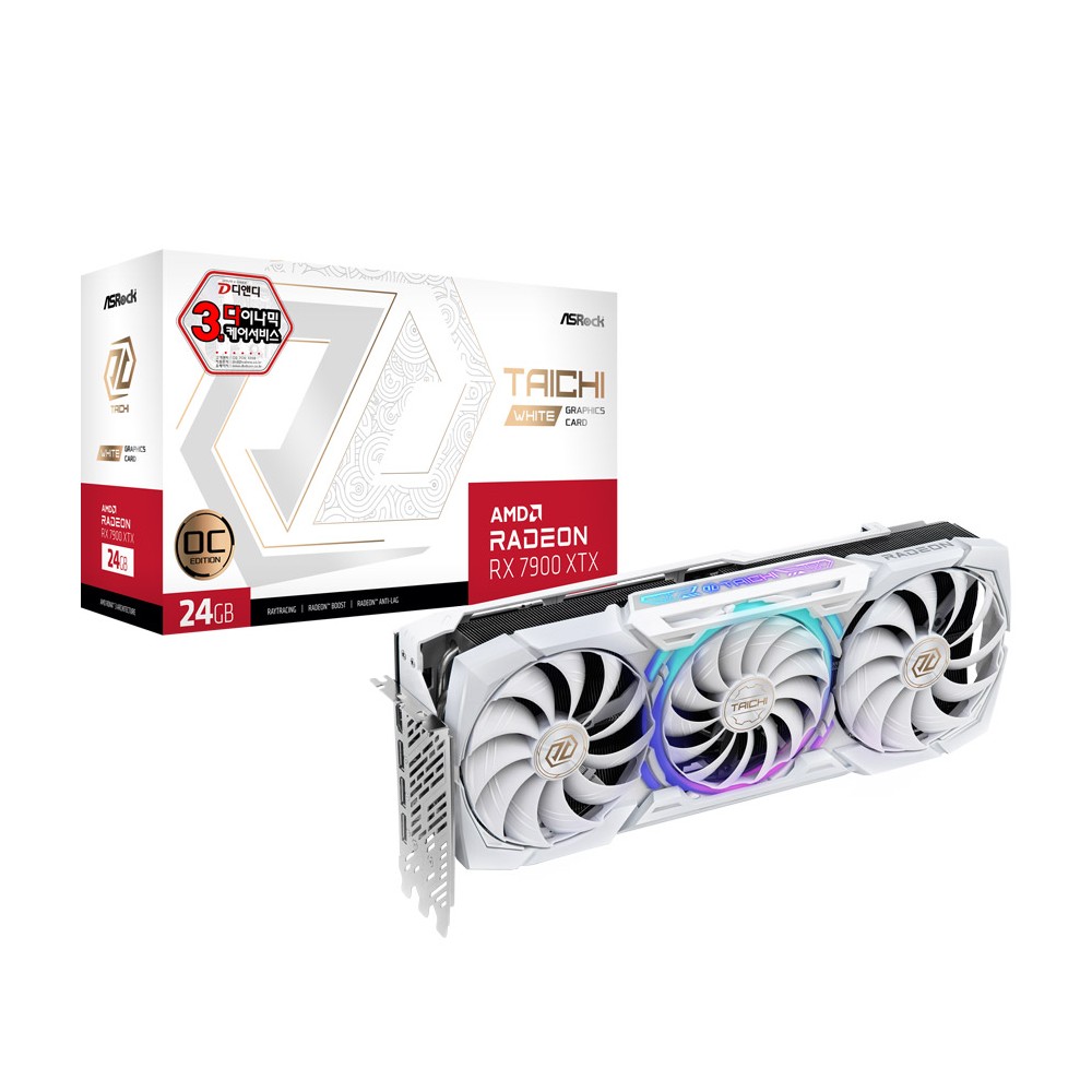 ASRock 라데온 RX 7900 XTX Taichi White OC D6 24GB 디앤디컴
